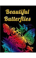 Beautiful Butterflies: Awesome Adult Coloring Book with Fun Butterfly Scenes, Easy Mandala Patterns, and Relaxing Flower Designs