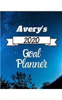 Avery's 2020 Goal Planner: 2020 New Year Planner Goal Journal Gift for Avery / Notebook / Diary / Unique Greeting Card Alternative