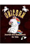 Unicorn Journal and Sketchbook for Kids
