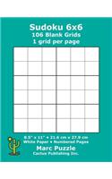 Sudoku 6x6 - 106 Blank Grids