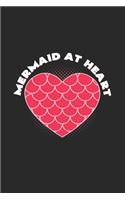 Mermaid at heart: 6x9 Mermaids - grid - squared paper - notebook - notes