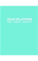 2020 Weekly Planner: 2020 Monthly Planner for January 2020 - December 2020 + Monthly Calendar w/ Notes, To Do List Section, Includes Important Dates, Birthday, Goals + N