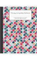 Primary Composition Notebook: Mermaid Christmas Ocean Adventure Holiday -Grades K-2 - Handwriting Practice Paper-Primary Ruled With Dotted Midline - 100 Pgs 50 Sheets - Premium -