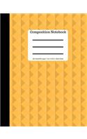 Composition Notebook 200 Sheet/400 Pages 7.44 X 9.69 In./ Wide Ruled: Orange Soft Cover - Blank Writing Notebook -Plain Journal - Back to School for Students (Composition Notebook Journal) Abstract Design-