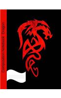 Dragon Composition Notebook: Half Blank, Half Lined Book for Girls, Boys and Teens, for Students and Teachers, for School and Work, Journaling and Writing Notes