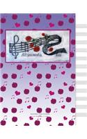 Manuscript Paper Notebook: Blank Sheet Music, Painting Music, Roses, Hearts, Pink
