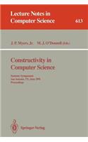 Constructivity in Computer Science