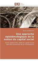 Une Approche �pist�mologique de la Notion de Capital Social: (Omn.Univ.Europ.)