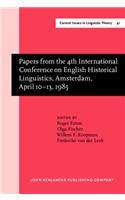 Papers from the 4th International Conference on English Historical Linguistics, Amsterdam, April 10-13, 1985