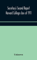 Secretary's Second Report; Harvard College class of 1911