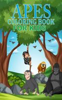 Apes Coloring Book For Kids Ages 4-12