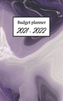 Budget Planner 2021-2022: Monthly Financial Planner and Bill Organizer, Smart Planner With Marble Cover For Men, Women, 8.5 x 11 120 Pages