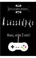Questo quaderno appartiene a Alessandro: Quaderno Con Nome - Con oltre 100 Nomi Femminili e Maschili - Quaderno Classico Pagina a Righe, 110 pagine, Dimensione Large 15.24 x 22.86 cm (6 x 9
