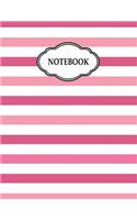 Notebook: Color Lines (8.5 x 11 Inches) - 110 Pages