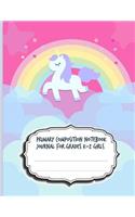 Primary Composition Notebook Journal For Grades K-2 Girls