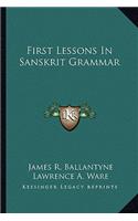 First Lessons in Sanskrit Grammar