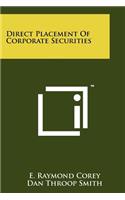 Direct Placement of Corporate Securities