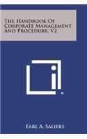 Handbook of Corporate Management and Procedure, V2