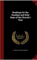 Readings for the Sundays and Holy Days of the Church's Year