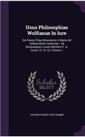 Usus Philosophiae Wolfianae in Iure
