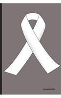 Journal Daily: White Ribbon, Stop Violence Against Women, Lined Blank Journal Book, 150 Pages, Blank Journal Notebook, Writing Journa