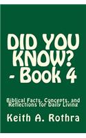 DID YOU KNOW? - Book 4