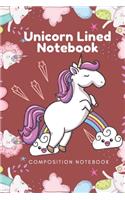 Unicorn Lined Notebook - Composition Notebook