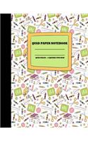 Quad Paper Notebook. Quad Ruled-4 Squares Per Inch