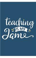 Teaching Is My Jam: Blank Lined Notebook Journal: Gift For Teachers Appreciation 6x9 - 110 Blank Pages - Plain White Paper - Soft Cover Book