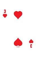 3 Of Hearts: Poker Card Notebook With Lined College Ruled Paper For Work, Home Or School. Cool 5 x 8 Notepad Journal For Taking Notes, Diaries Or Journaling For 