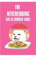 Cat Lover notebook: Funny Cat At Dinner Table. Cat lover gifts. This Cat Notebook or Cat Journal has an eye catching fun cover. It is 6x9in size with 110 ... Cat Owner 
