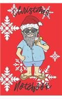 Christmas Notebook: Lined Writing Holiday Journal 6x9 - Funny Vacation Santa Claus Design - 100 Pages for Your Notes, Ideas