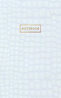 Notebook: White Alligator Skin Style - Embossed Style Lettering - Softcover - 150 College-ruled Pages - 8.5 x 11 size(Leather Style Collection - Journal, Notebook, Diary, Composi)