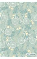 2019 Planner: Daily Weekly & Monthly Organizer Bicycle Cyclist Bike Cycling Pattern Cover