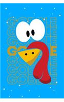 Turkey Face Gobble Gobble Journal Notebook: Blank Lined Ruled for Writing 6x9 110 Pages