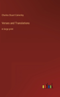 Verses and Translations: in large print