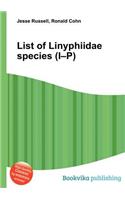 List of Linyphiidae Species (I-P)
