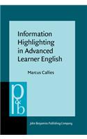 Information Highlighting in Advanced Learner English