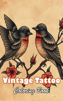Vintage Tattoo Coloring Book