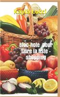 Bloc-note pour faire la liste- shopping