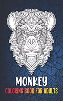 Monkey Coloring Book for Adults