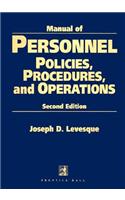 Manual Of Personnel Policies, Procedures, And Operations