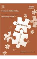 BUSINESS MATHEMATICS: NOVEMBER 2003