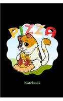 Pizza Notebook: Lined journal for pizza, calzone, cat, kitten and pasta fans - paperback, sketchbook, diary gift for men, women and children