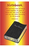 Notebook: Bible Verses Notebook - Romans 8:28