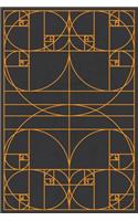 The Golden Ratio Pattern Notebook: 6 x 9 journal, notebook or diary, dotted blank 120 pages