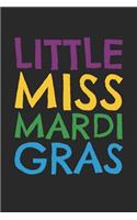 Mardi Gras Notebook - Kids Little Miss Mardi Gras - Mardi Gras Journal - Mardi Gras Diary