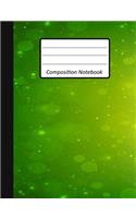 composition notebook: green composition notebook, composition notebook for school home & work, wide ruled pages notebook to write in.