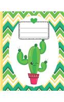 Green and Yellow Cactus Notebook