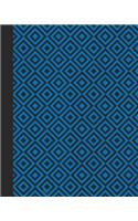 Journal: Geometric Design (Blue) 8x10 - Graph Journal - Journal with Graph Paper Pages, Square Grid Pattern